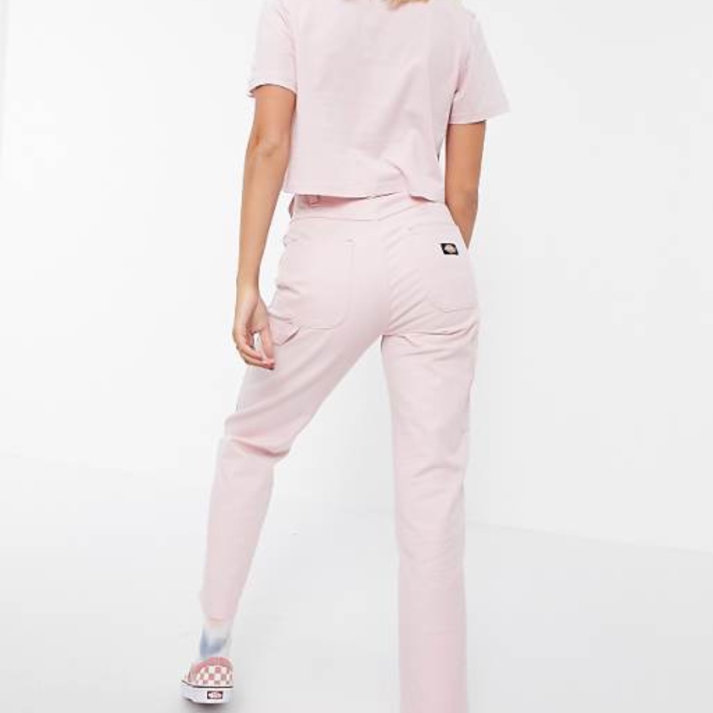 NWOT Dickies carpenters pants, light Pink High Rise